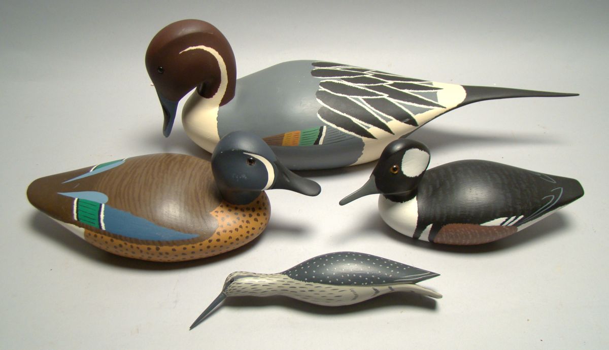 Appraisal: FOUR DECOYS By Richard M Jason of Cataumet Massachusetts Consists