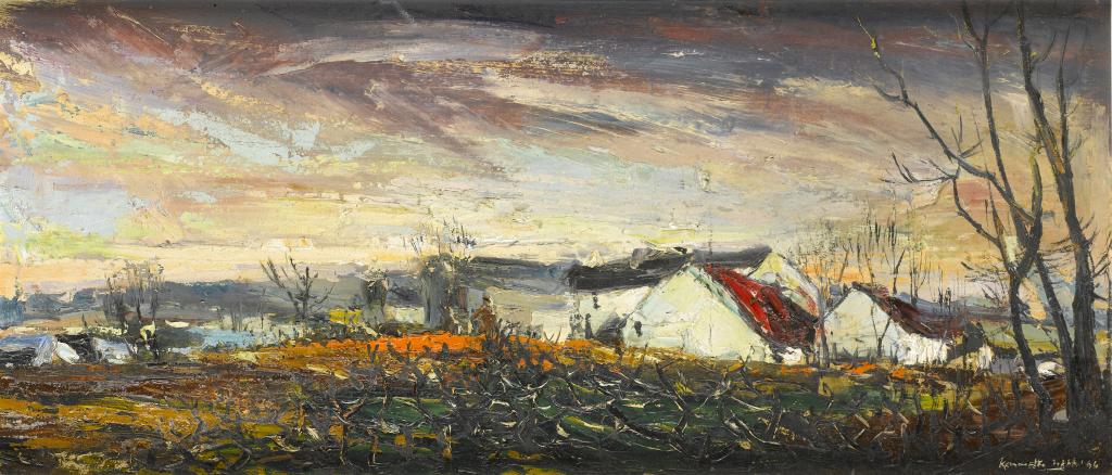 Appraisal: KENNETH WEBB RWA RUA - IRISH VILLAGE AT DUSK signed