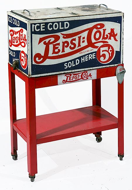 Appraisal: Pepsi-Cola Ice box Exclusive on Bidsquare A very early Pepsi