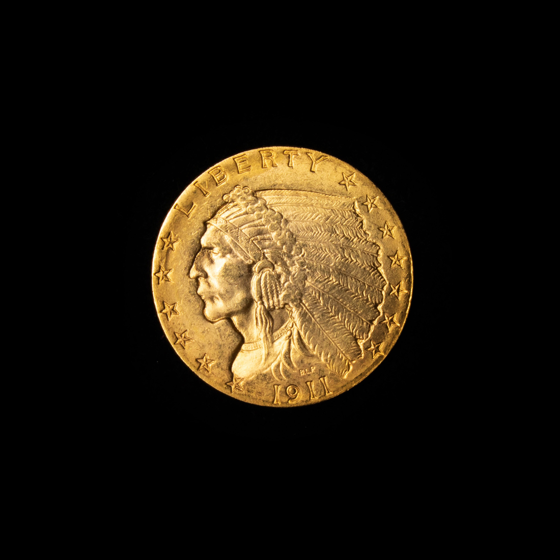 Appraisal: GOLD INDIAN HEAD 'QUARTER EAGLE' Gold Indian Head 'Quarter Eagle'