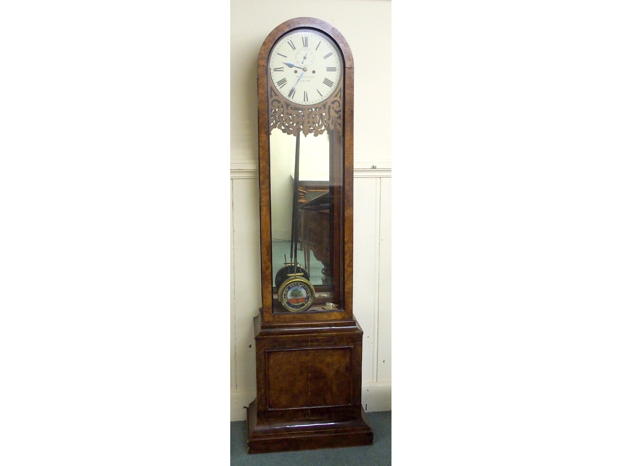 Appraisal: William Barr of Govan a regulator long case clockthe walnut