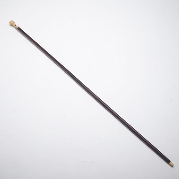 Appraisal: Ivory Mounted Snakewood Walking Stick th century with wool skein