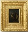 Appraisal: OOP - German Portrait of Snarling Dog with collar signed