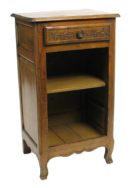 Appraisal: A Louis XV Provincial side cabinet lacking door height in