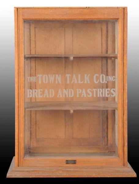 Appraisal: Country Store Display Case Description Town Talk Bread Pastries etched