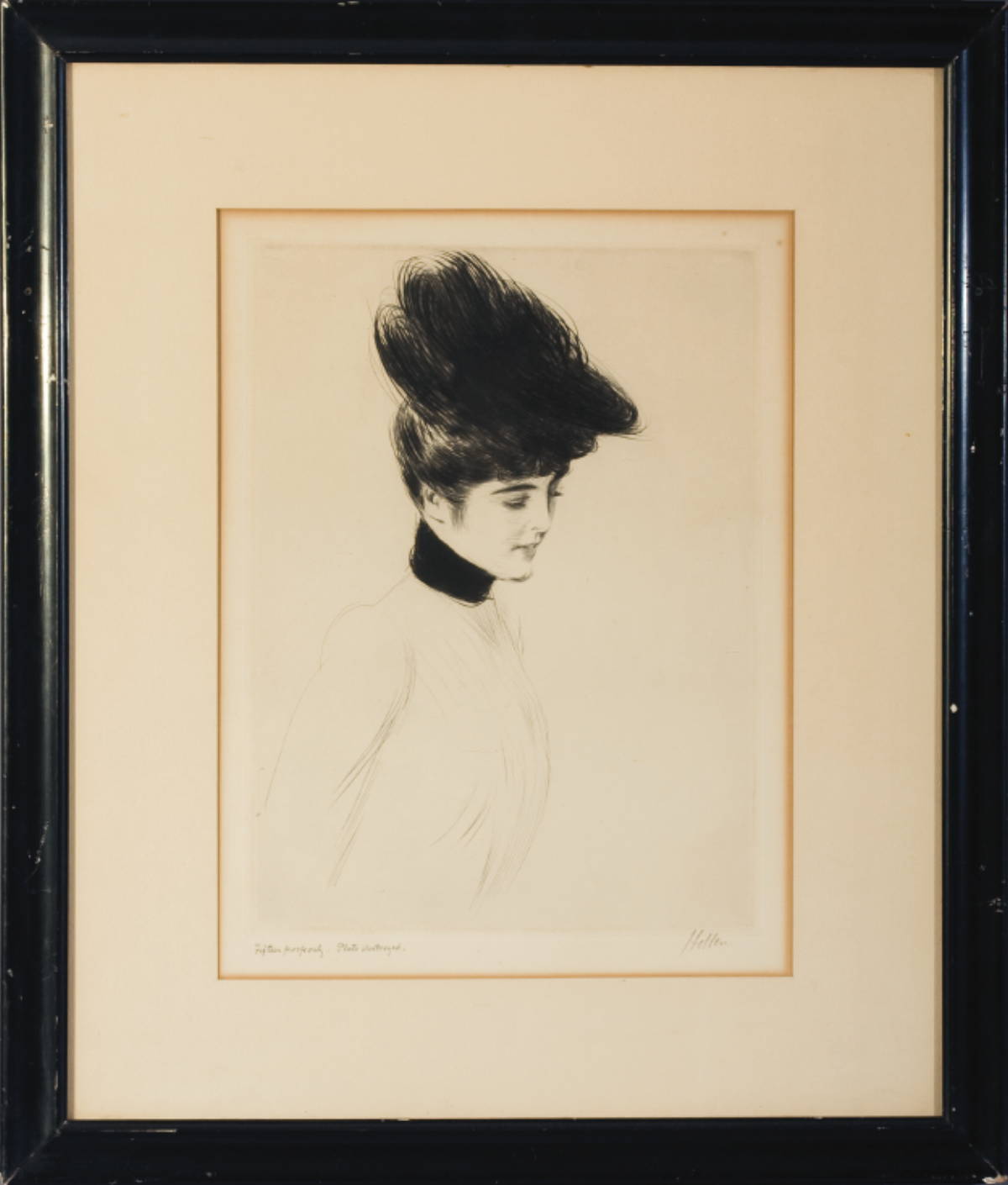 Appraisal: PAUL CESAR HELLEU FRENCH - PORTRAIT OF A YOUNG WOMAN