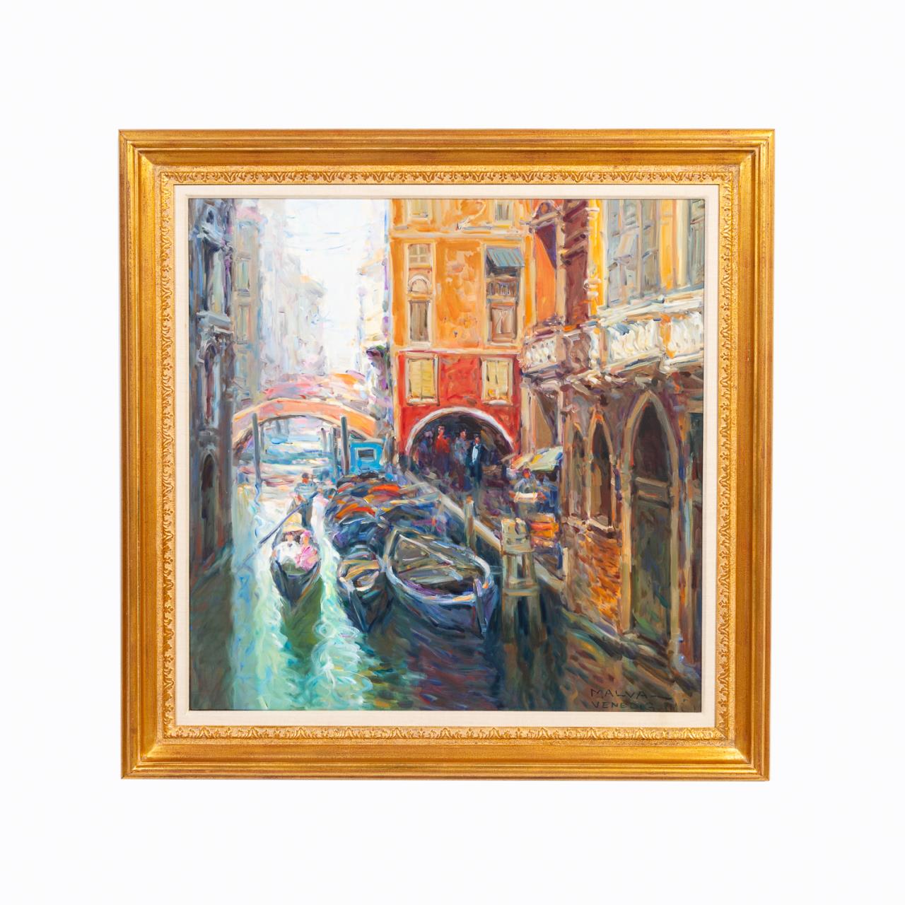 Appraisal: GEORGE MALVA OIL ON CANVAS 'VENEDIG OR VENICE George Malva