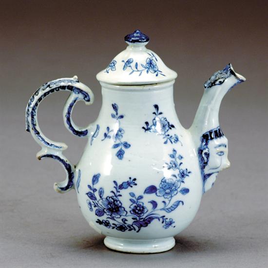 Appraisal: Early English porcelain covered pitcher mid th centuryknop finial on