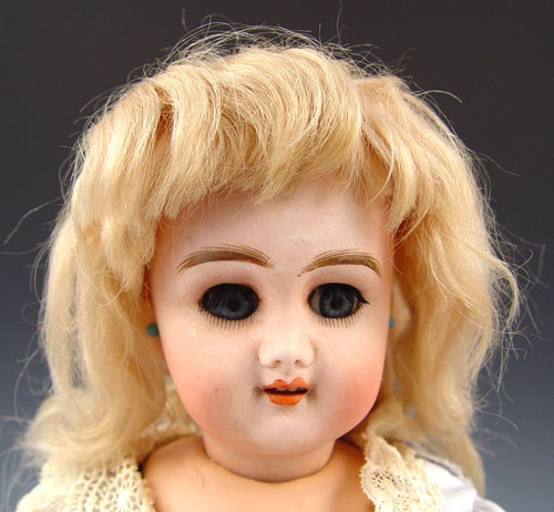 Appraisal: SFBJ FRENCH BISQUE HEAD DOLL Bisque head with blue sleepy