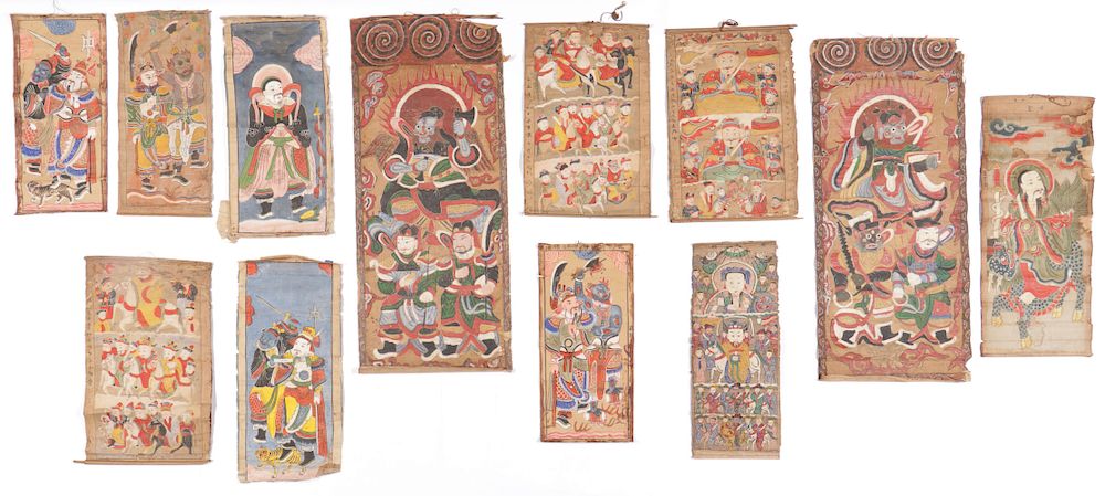 Appraisal: Collection of Taoist Paintings Laos Collection of Taoist Paintings Laos