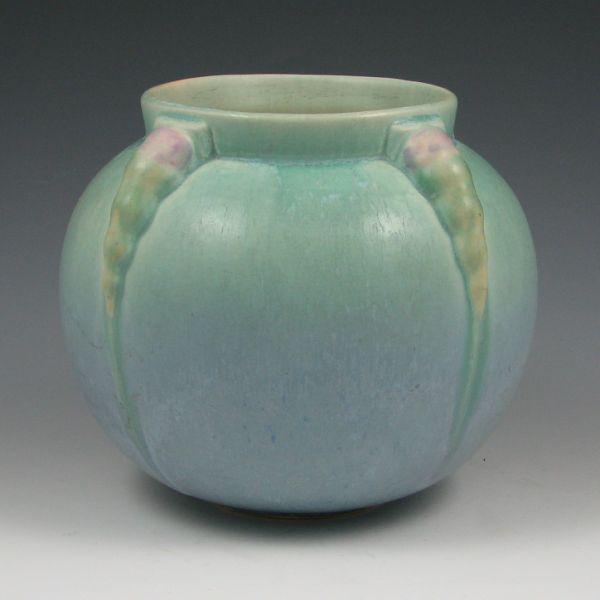 Appraisal: Roseville Topeo - rose bowl in matte blue green and