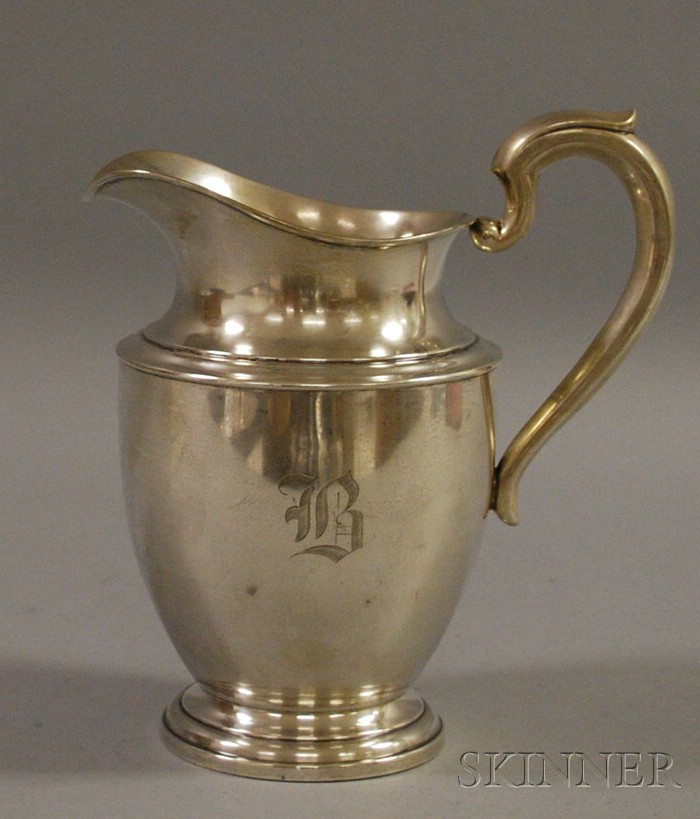 Appraisal: American Sterling Water Pitcher monogrammed approx troy oz