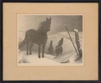 Appraisal: GRANT WOOD American - FEBRUARY Limited edition signed original lithograph