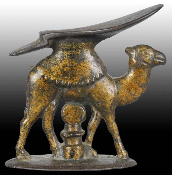 Appraisal: Figural Camel Cast Iron Foot Rest Description Camel foot rest