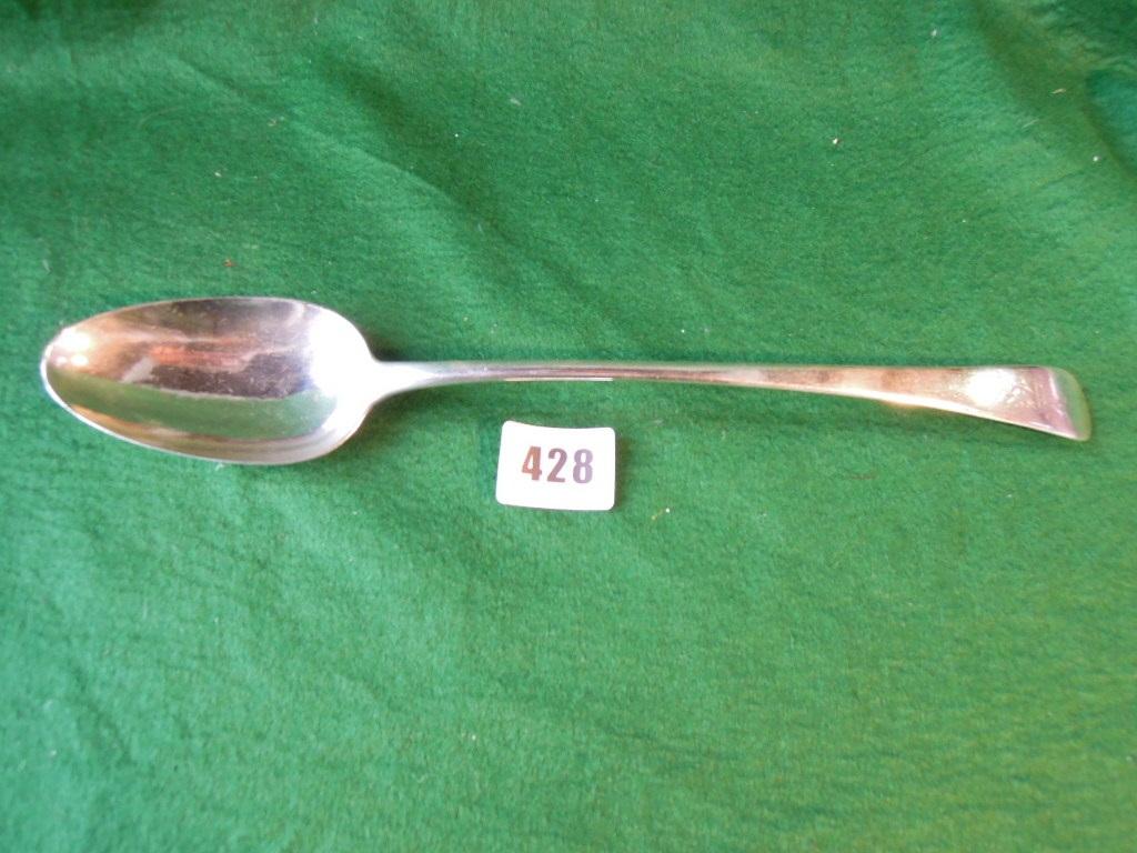 Appraisal: A George III silver basting spoon London made by Richard