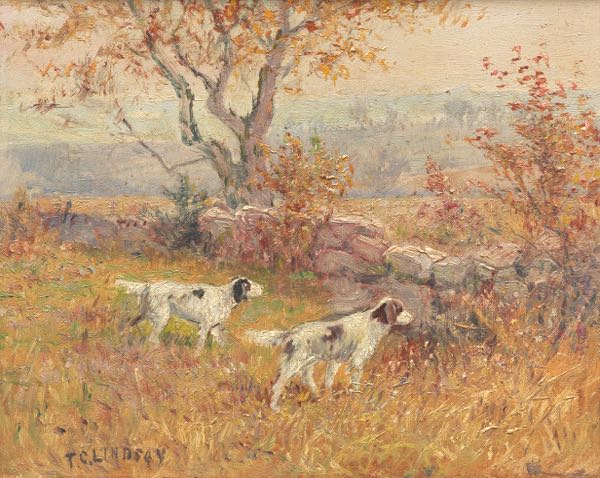 Appraisal: THOMAS CORWIN LINDSAY AMERICAN - x image Two English Setters