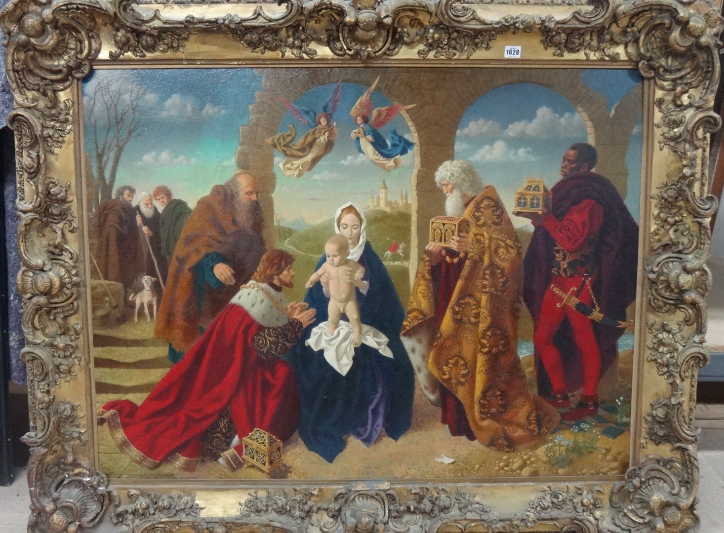 Appraisal: William Sawyer th century The Adoration of the Magi oil