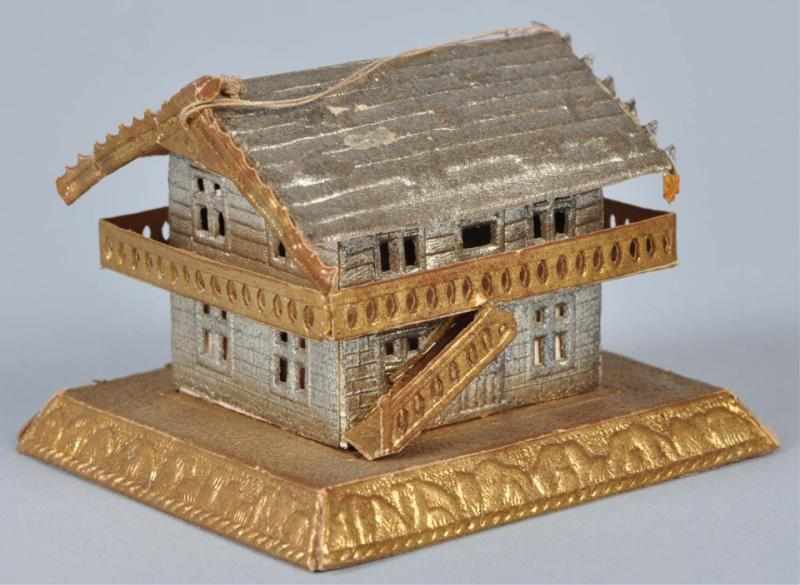 Appraisal: Dresden Swiss Chalet Christmas Ornament Description German Rare Condition Excellent