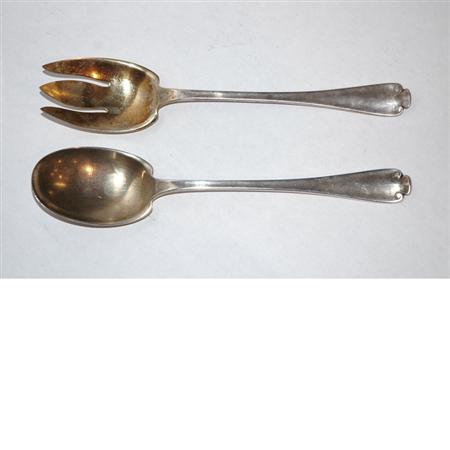 Appraisal: Tiffany Co Sterling Silver Salad Serving Set Estimate -