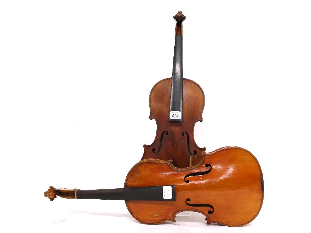 Appraisal: French violin labelled Copie de Nicolas Lupot a Paris cm