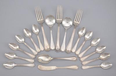 Appraisal: A Collection of Sterling Silver Spoons and Forks in Hepplewhite