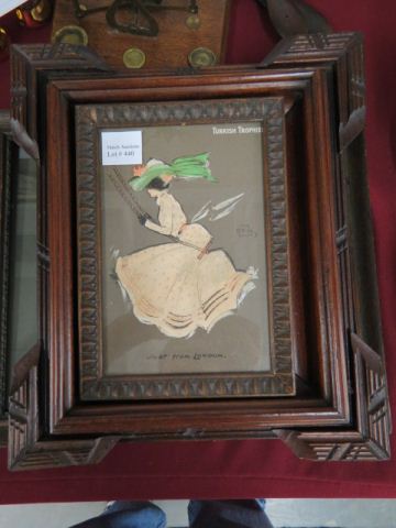 Appraisal: Antique Frames one with early photograph one with lady on