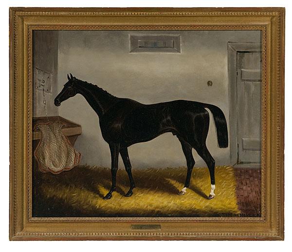 Appraisal: PORTRAIT OF THE THOROUGHBRED SPODE English mid- th century oil