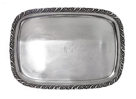 Appraisal: An American Silver Tray Gorham Mfg Co Providence RI monogrammed