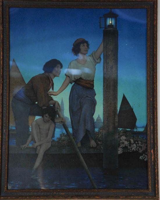 Appraisal: Maxfield Parrish Print Venetian Lamplighter framed x