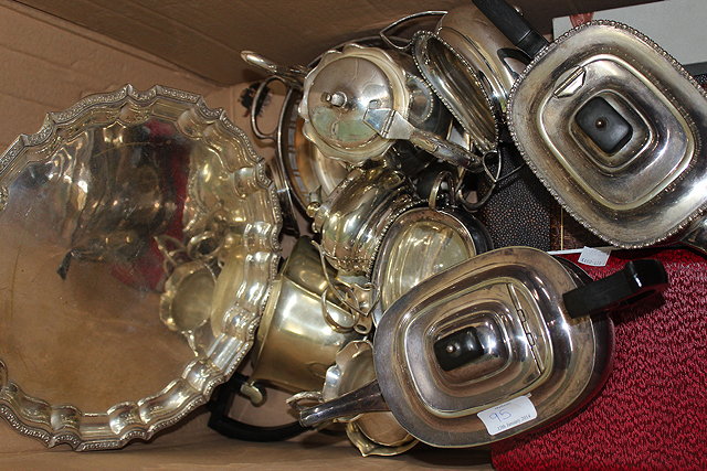 Appraisal: A LARGE COLLECTION OF SILVER PLATED ITEMS to include cutlery