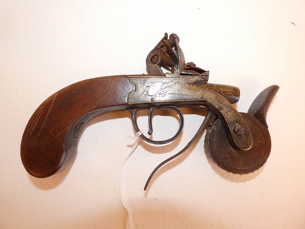 Appraisal: EPROUVETTE POWDER TESTING GUN A rare antique French flintlock powder