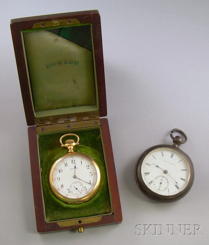 Appraisal: Two Open-face Pocket Watches one gold-filled E Howard Watch Co