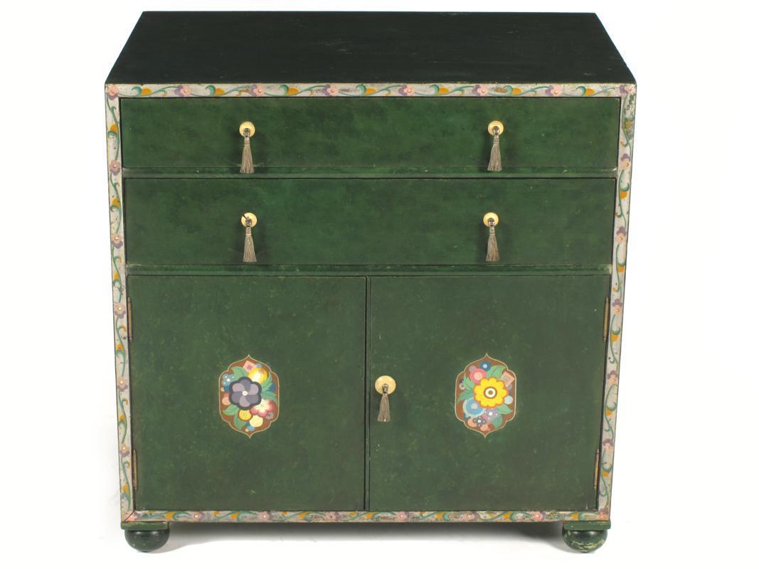 Appraisal: A Bath Cabinet Makers painted chest