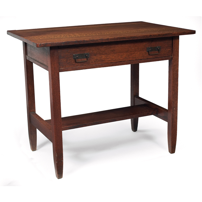 Appraisal: Limbert table single drawer above a lower stretcher supported by