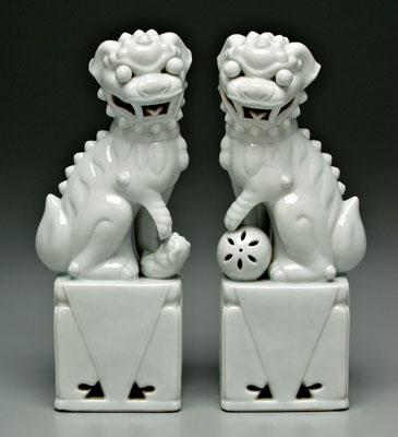 Appraisal: Japanese porcelain Buddhist lions female with cubs male with ball