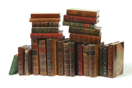 Appraisal: TWENTY-FOUR EARLY LEATHERBOUND VOLUMES Plus one cloth-bound volume