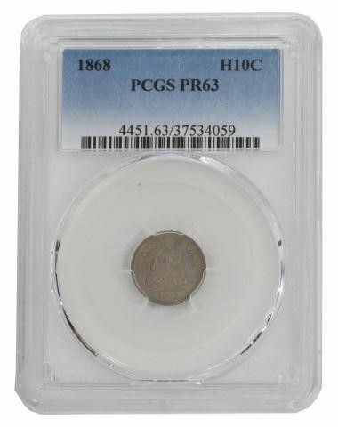 Appraisal: U S Half-Dime proof coin PCGS Grade PR average or