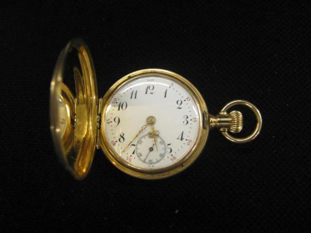 Appraisal: k Gold Ladies Pendant Watch hunting case size jewels currently