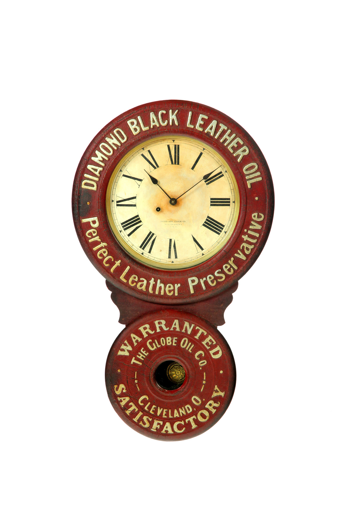 Appraisal: ADVERTISING CLOCK Baird Advertising Clock Company Plattsburgh New York late