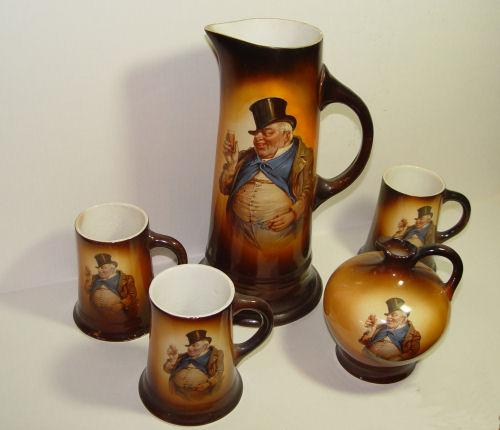 Appraisal: PIECE WARWICK CHINA DICKENS CHARACTER PORTRAIT To include tankard ''tall