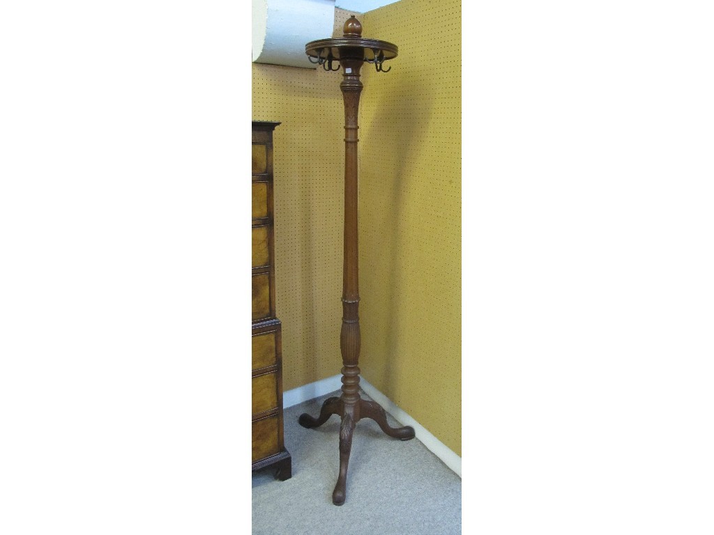 Appraisal: Mahogany hat and coat stand