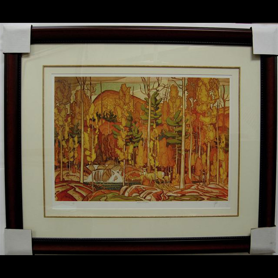 Appraisal: ALFRED JOSEPH CASSON - CANADIAN AUTUMN DECORATIONS LIMITED EDITION PRINT