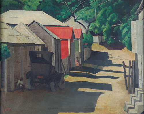 Appraisal: Davenport Griffen American - Street in Virgin Islands c Oil