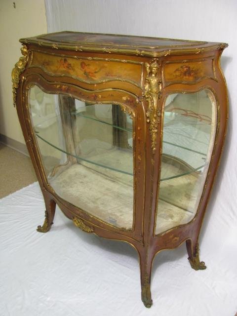 Appraisal: Late th century Louis XV style ormolu mounted Vernis Martin