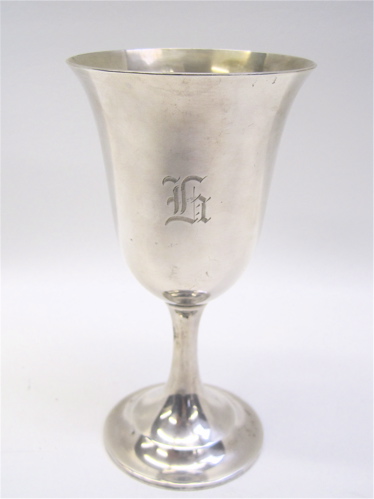 Appraisal: SIX AMERICAN STERLING SILVER GOBLETS in the Lord Saybrook pattern