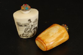 Appraisal: CARVED SNUFF BOTTLES INC EROTICA