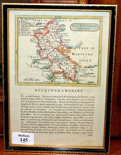 Appraisal: A MAP and description of Buckinghamshire from 'Grose's Antiquities of