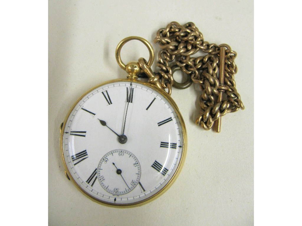 Appraisal: Lot comprising ct gold pocket watch with ct gold Albert