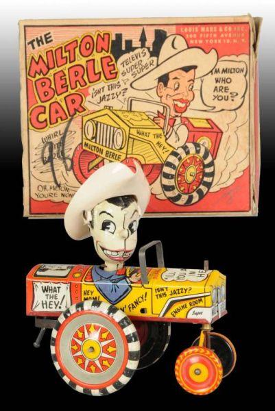 Appraisal: Marx Wind-Up Milton Berle Toy Car Description Includes original box