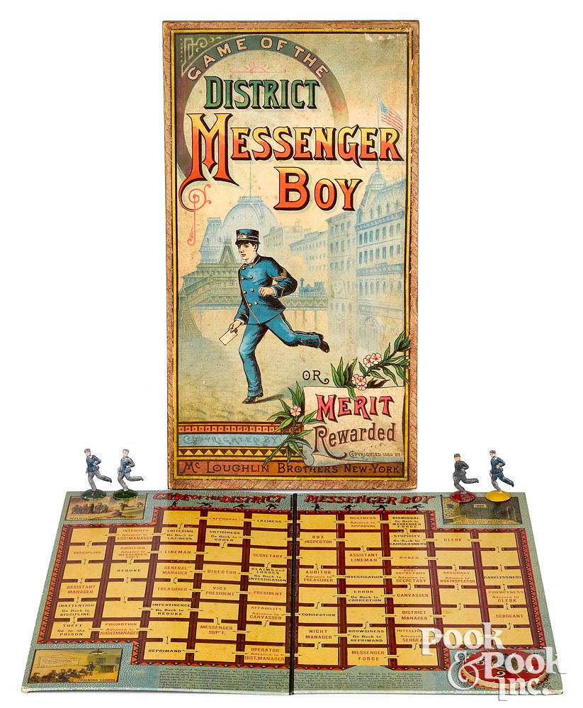 Appraisal: McLoughlin Bros Game of The District Messenger McLoughlin Bros Game